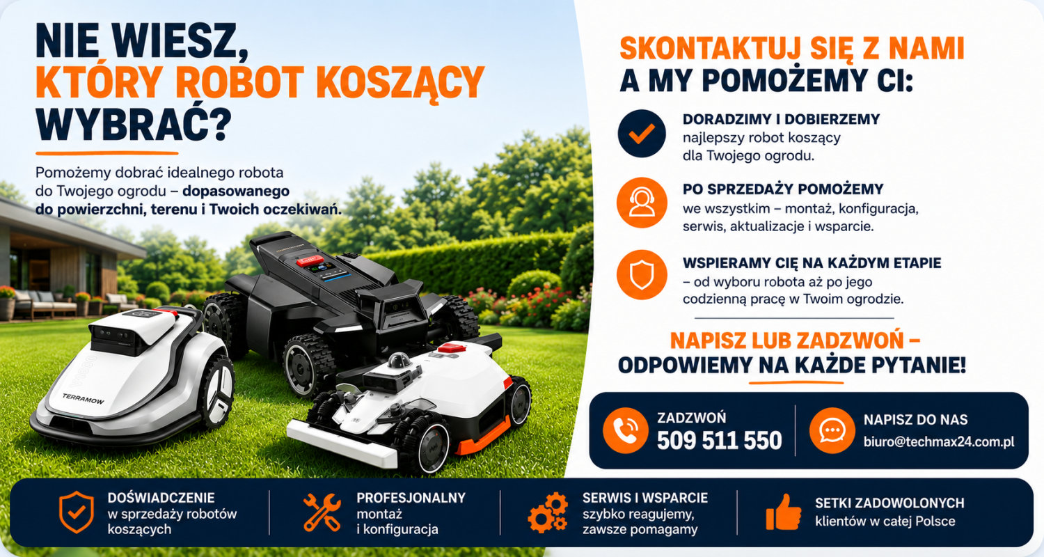Pomoc w wyborze robota koszącego - TECHMAX